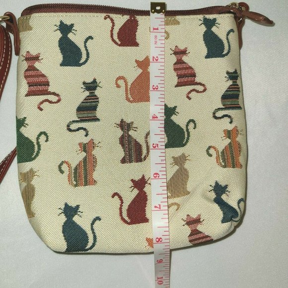 👜 Signare Cheeky Cat Design Woven Tapestry Bag - Picture 8 of 9